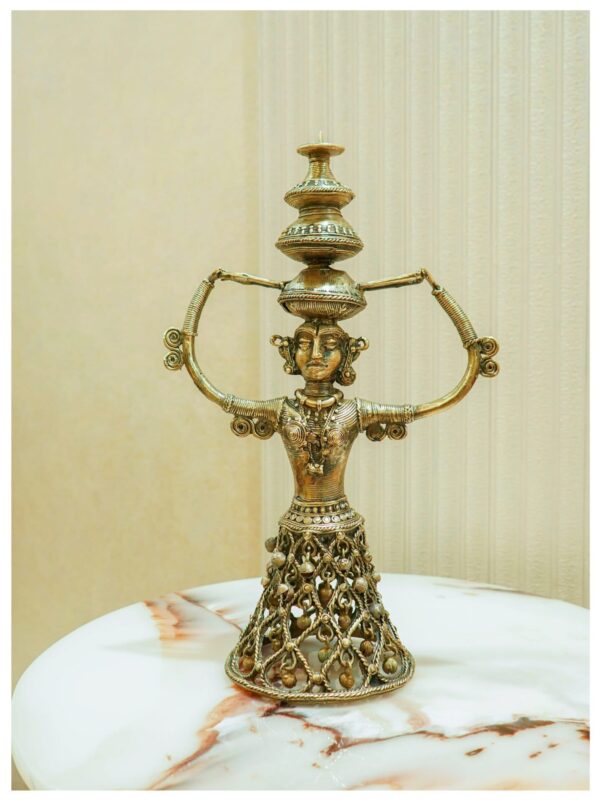 Tribal Women with many bells Statue