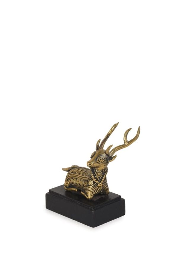 Small Deer with Base Statue