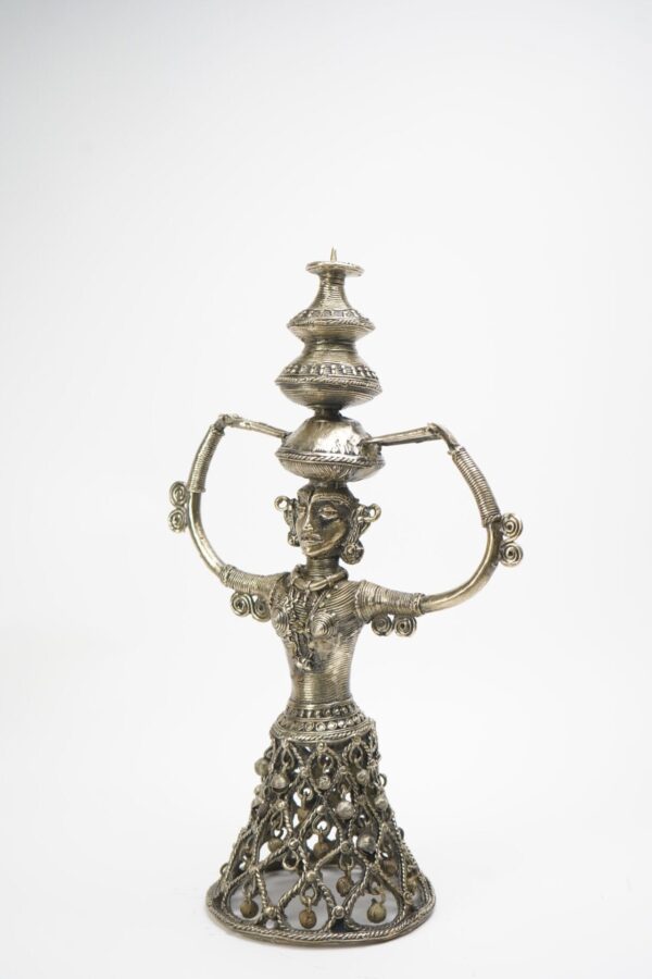 Tribal Women with many bells Statue