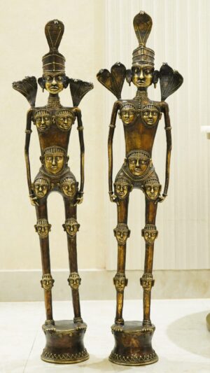 Dhokra Trible Face Statue