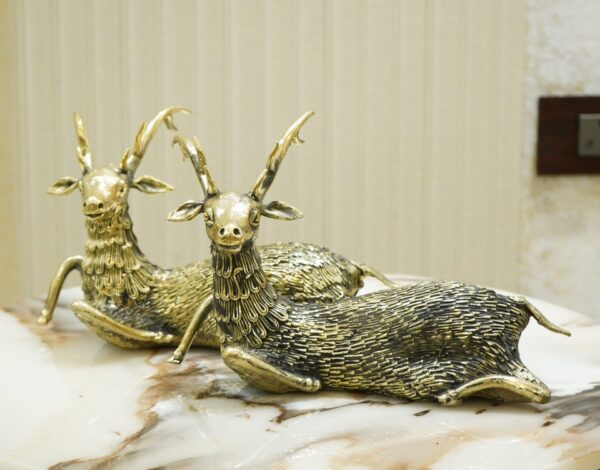 Dhokra Art Sitting Reindeer