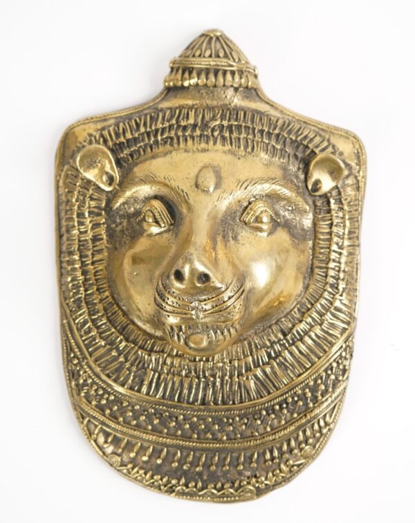 Dhokra Wall Hanging Lion Face