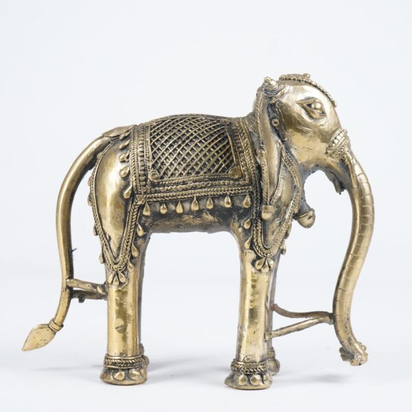 Dhokra Art Elephant Statue