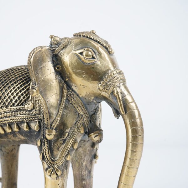 Dhokra Art Elephant Statue