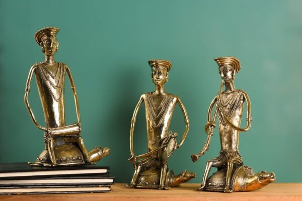 Tribal Music Set Antique Brass For Home Decor