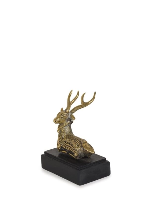 Small Deer with Base Statue