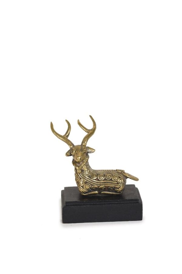 Small Deer with Base Statue