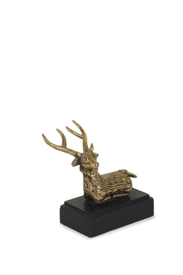 Small Deer with Base Statue