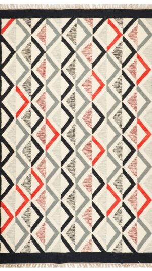 Zigzag Mirage Hand Woven Cotton Rug