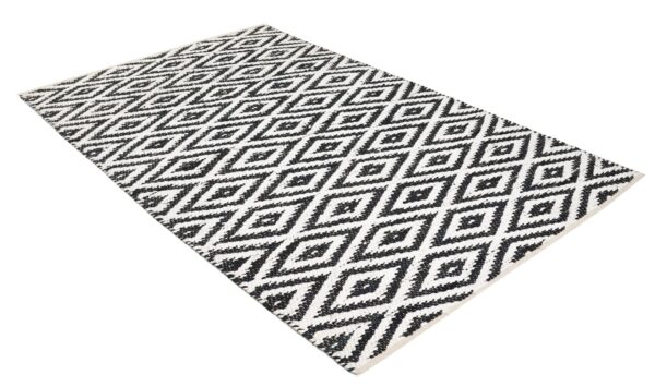 Monochrome Echo Hand Woven Cotton Rug