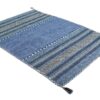 Indigo Horizon Hand Woven Cotton Rug