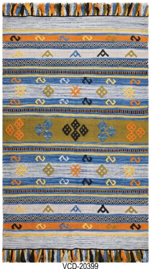 Nomadic Horizon Hand Woven Cotton Rug