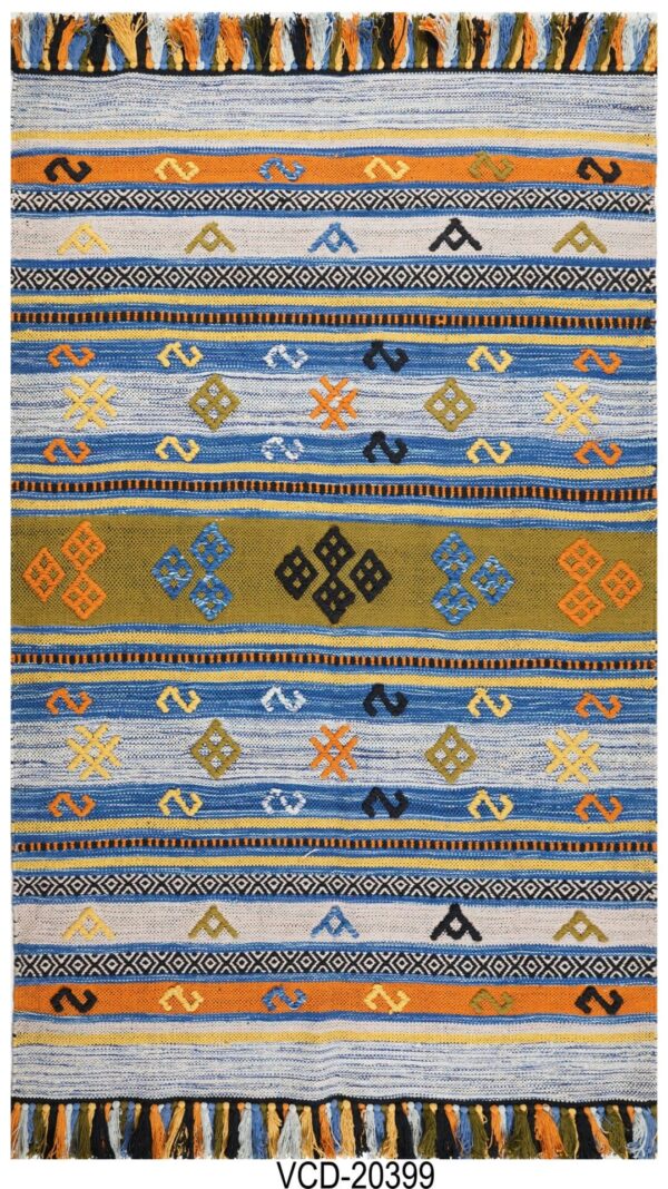 Nomadic Horizon Hand Woven Cotton Rug