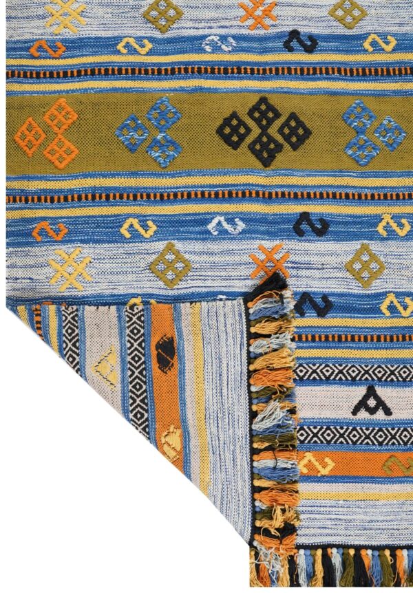 Nomadic Horizon Hand Woven Cotton Rug