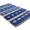Indigo Horizon Hand Woven Cotton Rug