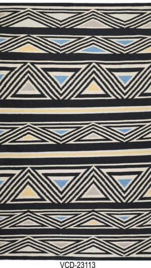 Midnight Mirage Hand Woven Cotton Rug