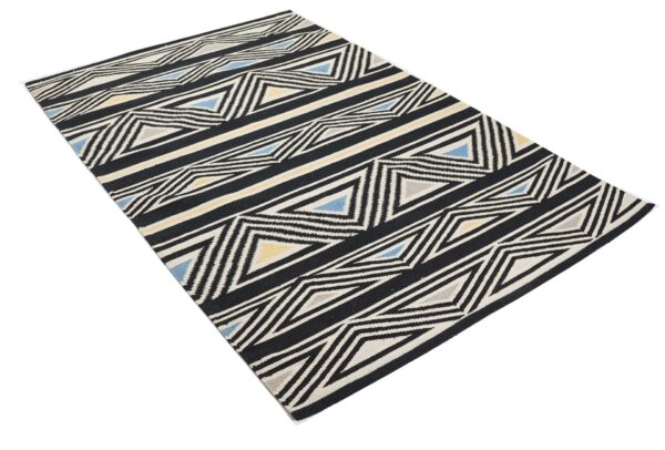Midnight Mirage Hand Woven Cotton Rug