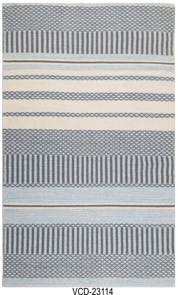 Harbor Stripes Hand Woven Cotton Rug