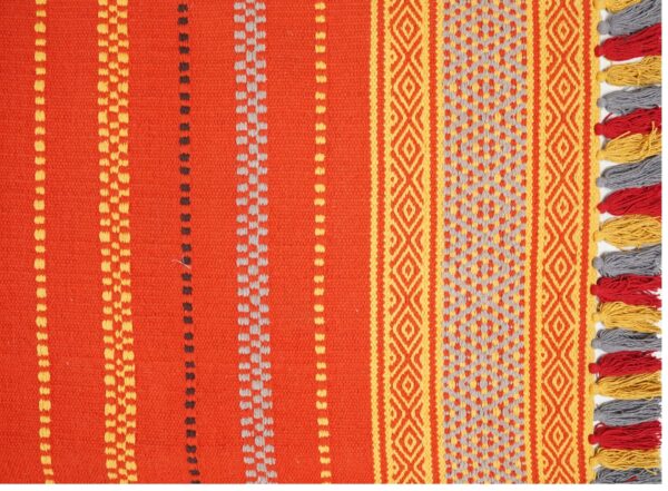 Sunset Stripes Hand Woven Cotton Rug