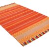 Sunset Stripes Hand Woven Cotton Rug
