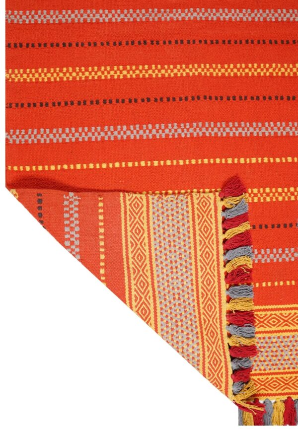 Sunset Stripes Hand Woven Cotton Rug