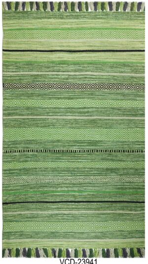 Meadow Lines Hand Woven Cotton Rug