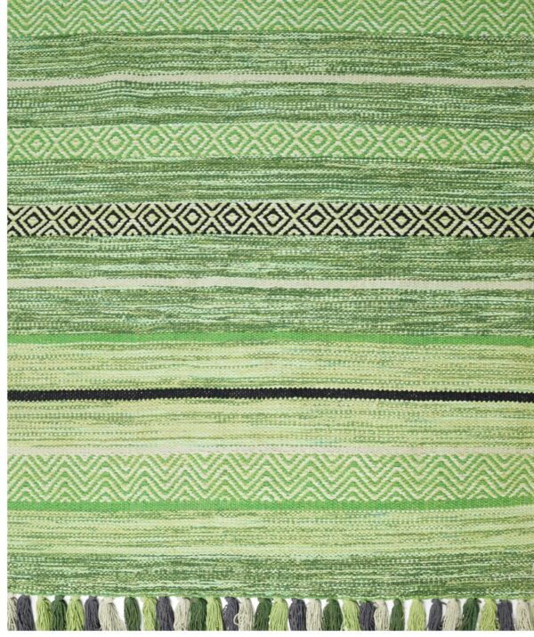 Meadow Lines Hand Woven Cotton Rug