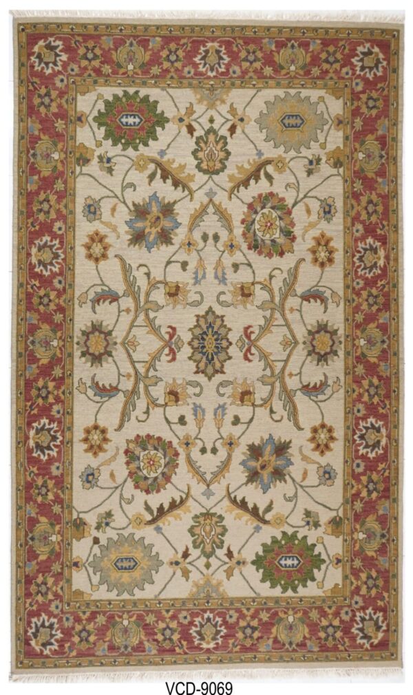 Ivory Blossom Hand Knotted Soumak Carpets