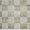 Ivory Checkered Handloom Woolen Carpets and Rugs