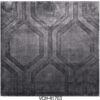 Obsidian Hex Handloom Viscose Carpets and Rugs
