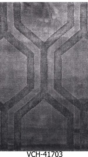 Obsidian Hex Handloom Viscose Carpets and Rugs