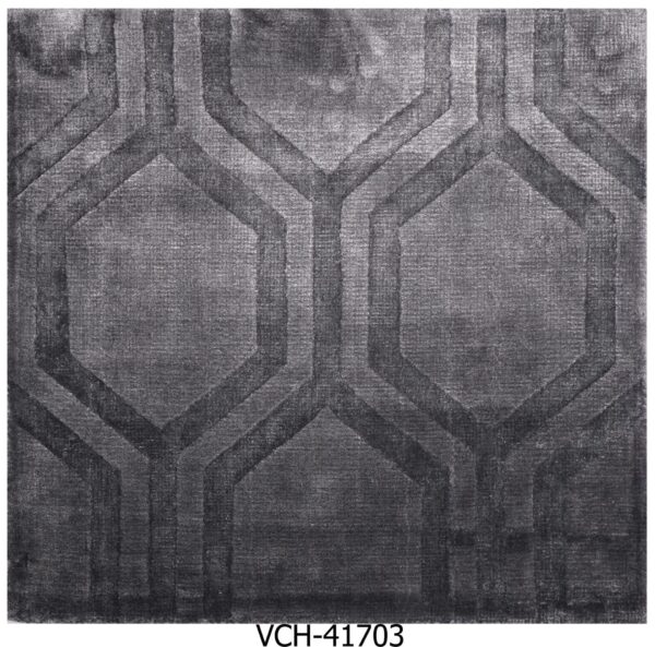 Obsidian Hex Handloom Viscose Carpets and Rugs