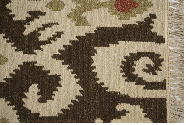 Ivory Bloom Hand Knotted Soumak Carpets