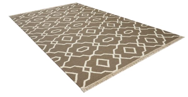 Tavish Lattice Hand Knotted Woolen Soumak Carpets