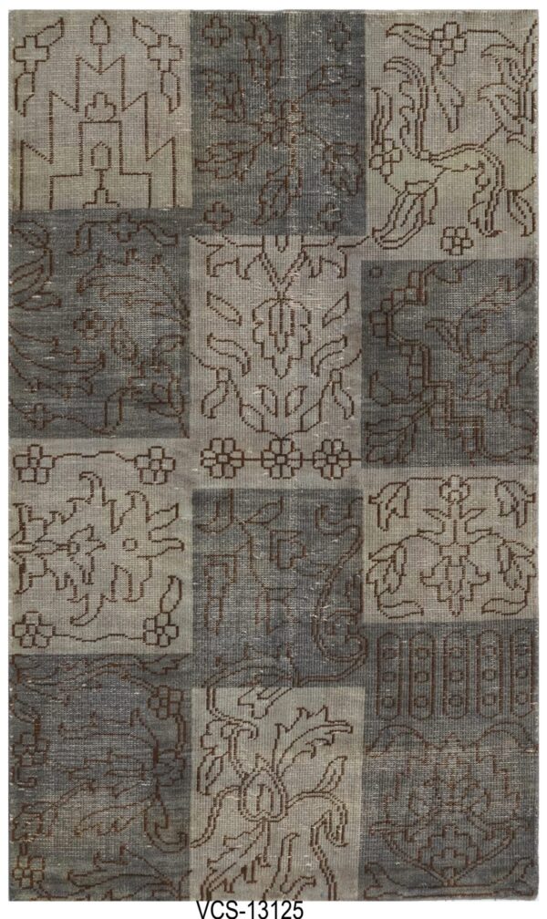 Zayden Patchwork Hand Knotted Woolen Soumak Carpets
