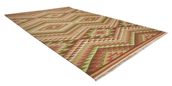 Viraang Geometric Hand Knotted Soumak Carpets