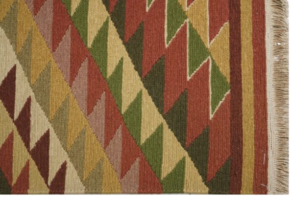 Viraang Geometric Hand Knotted Soumak Carpets