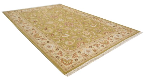 Mehndi Beige Hand Knotted Soumak Carpets