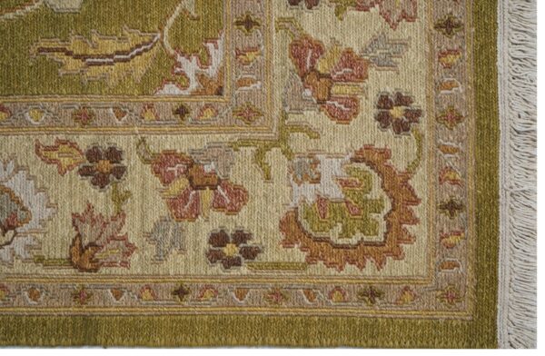 Mehndi Beige Hand Knotted Soumak Carpets