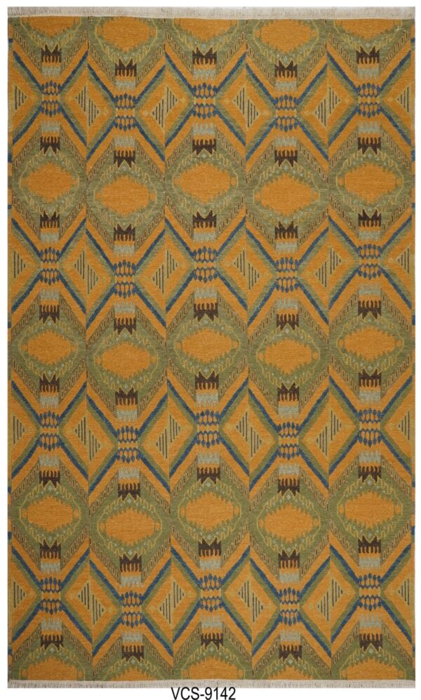 Saffron Mirage Hand Knotted Soumak Carpets