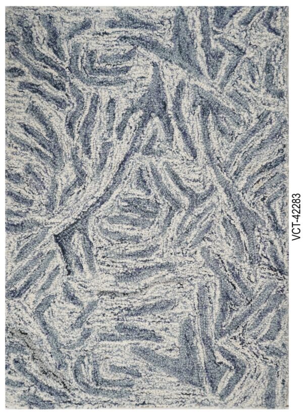 Storm Grey Abstract Hand Tufted Broadloom Roll Carpets