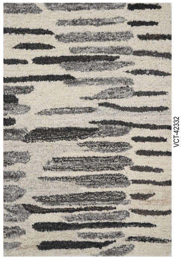 Monochrome Brushstroke Hand Tufted Broadloom Roll Carpets