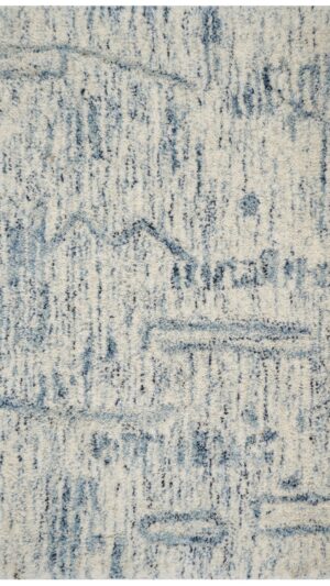 Ivory Blue Veil Hand Tufted Broadloom Roll Carpets