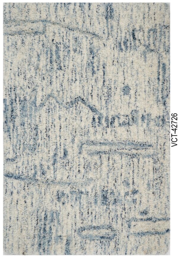 Ivory Blue Veil Hand Tufted Broadloom Roll Carpets
