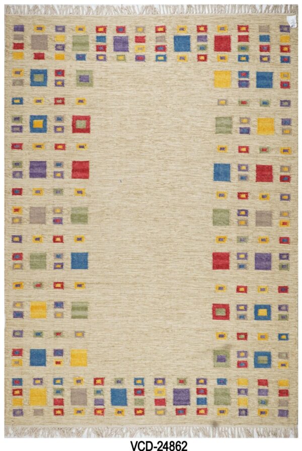 Navrang Kilim Hand Woven Woolen Rug