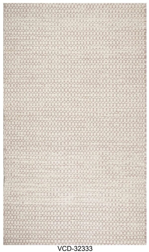 Ivory Loom Hand Woven Woolen Rug