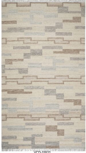 Tara Blocks Hand Woven Woolen Rug