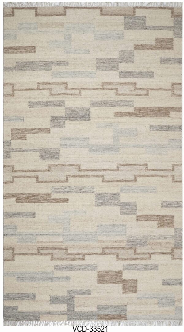 Tara Blocks Hand Woven Woolen Rug