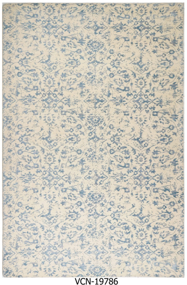 Azure Bloom Hand Knotted Woolen Carpets