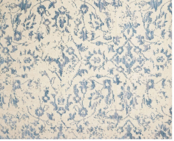 Azure Bloom Hand Knotted Woolen Carpets